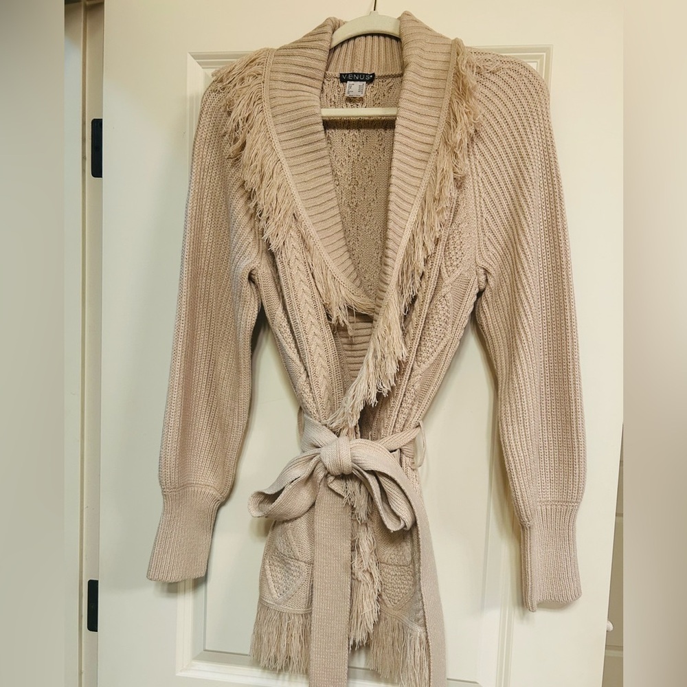 Venus Fringe Detail Cardigan, M - Brand New Never Worn
